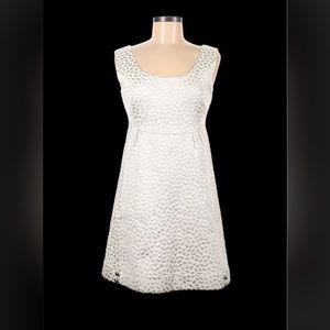 Julie Haus White Sleeveless Scoop-Line Short Lined Dress, 8